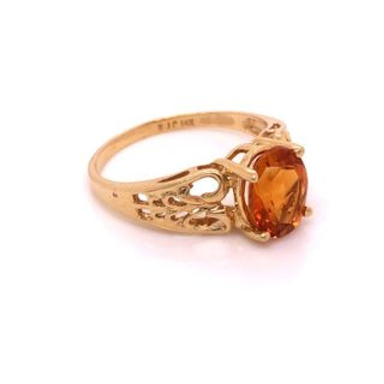 Orange Citrine Ring