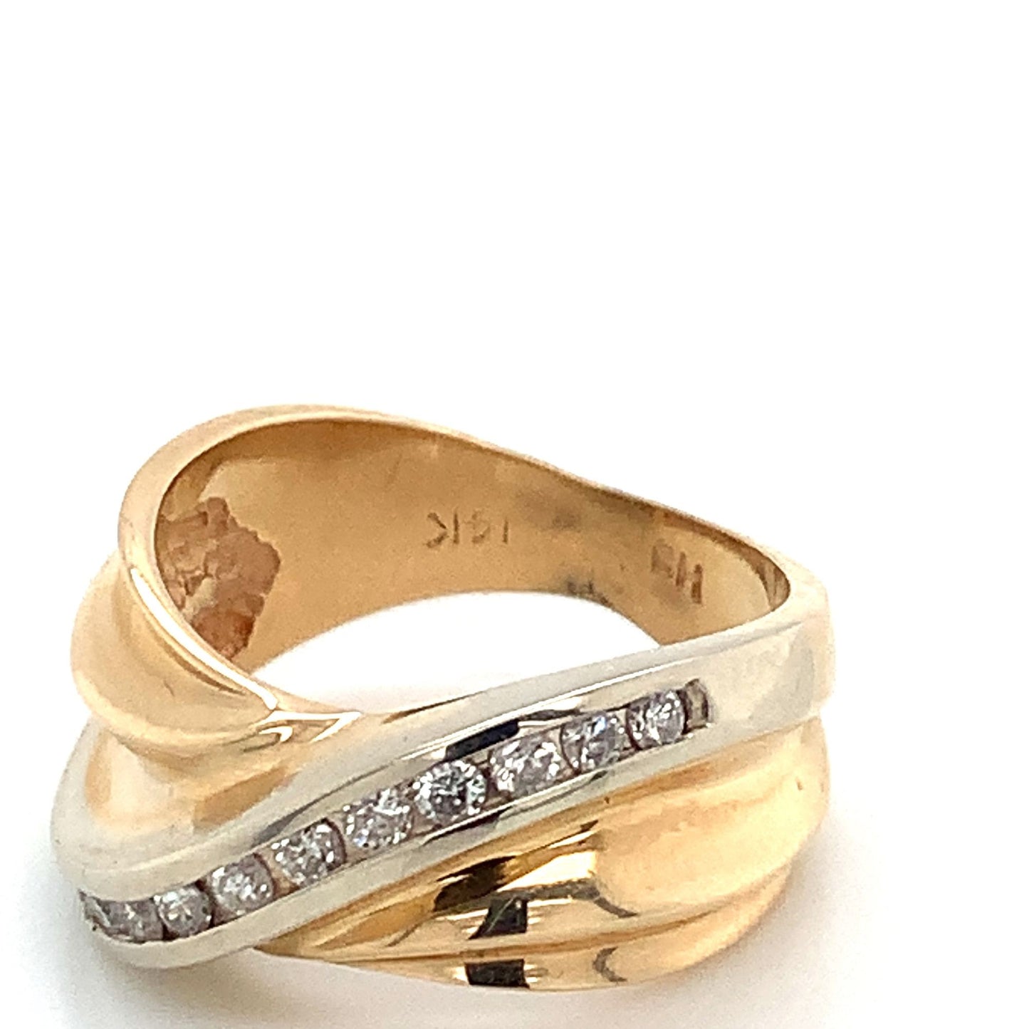 Channel Set Swirl Band Ring