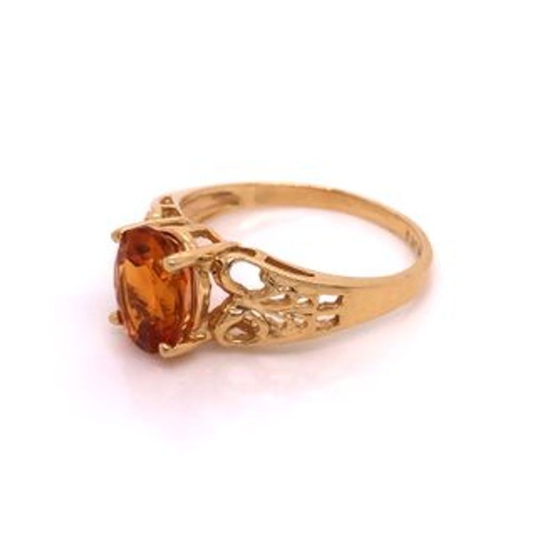Orange Citrine Ring