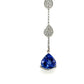 18K Custom Tanzanite and Pear-Shaped Diamond Cluster Necklace