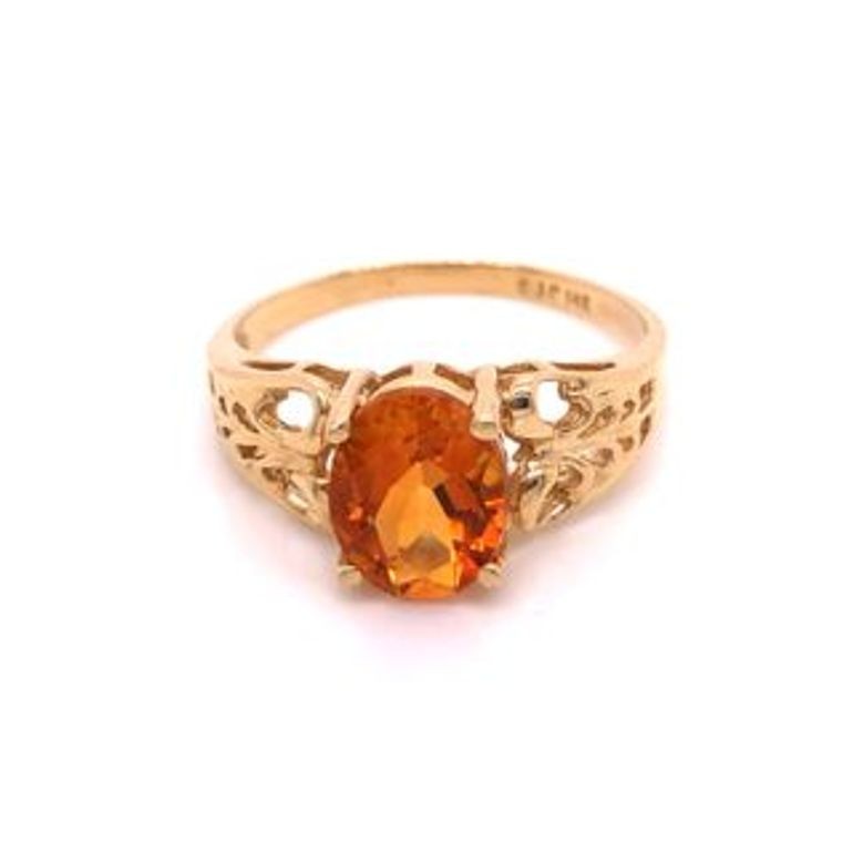 Orange Citrine Ring