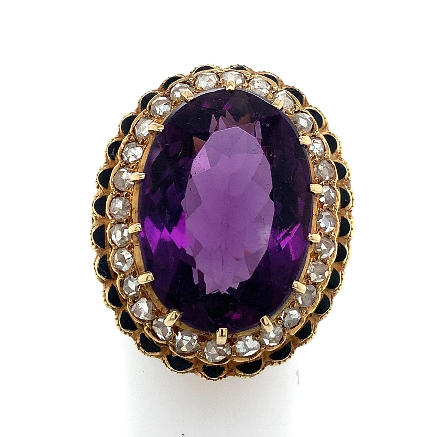 Amethyst and Diamond Ring