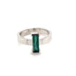 Custom White Gold Green Tourmaline Ring
