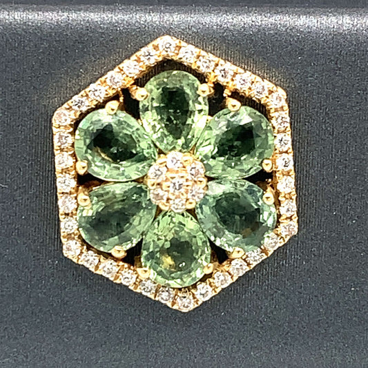 Tourmaline and Diamond Fashion Earrings