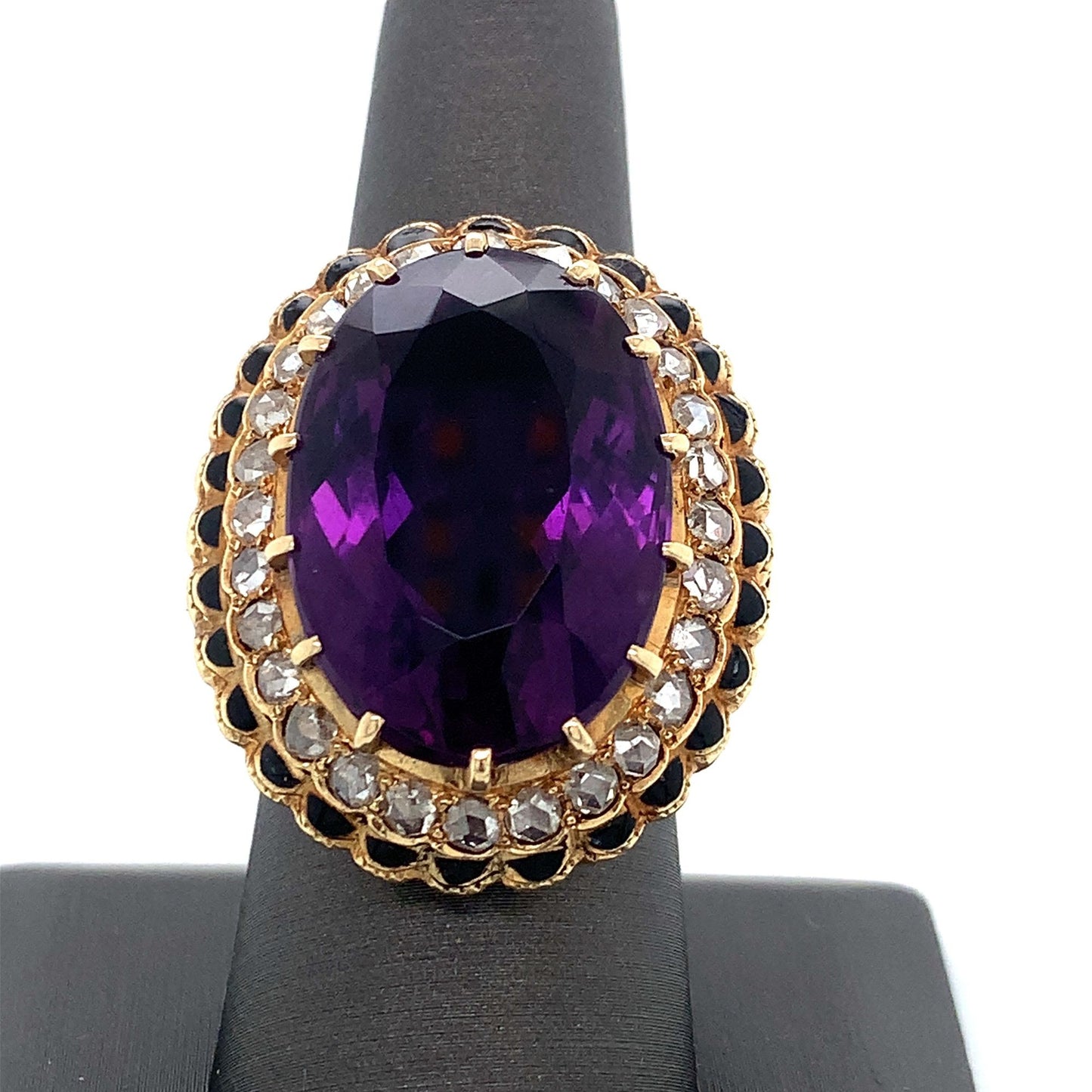 Amethyst and Diamond Ring