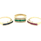 Interchangeable Emerald, Sapphire, and Ruby 3-Ring Set