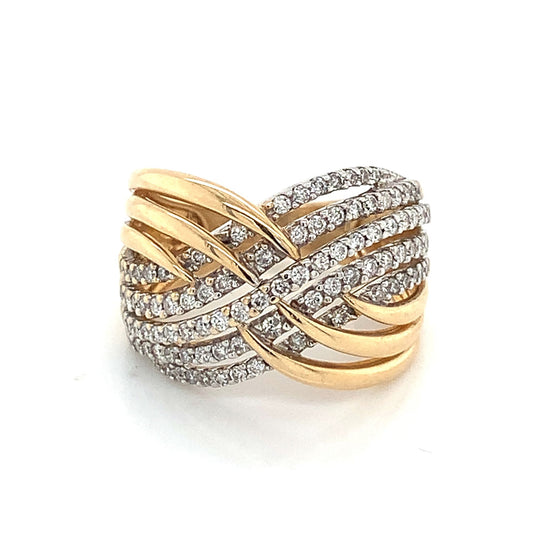 Criss Cross Diamond Ring