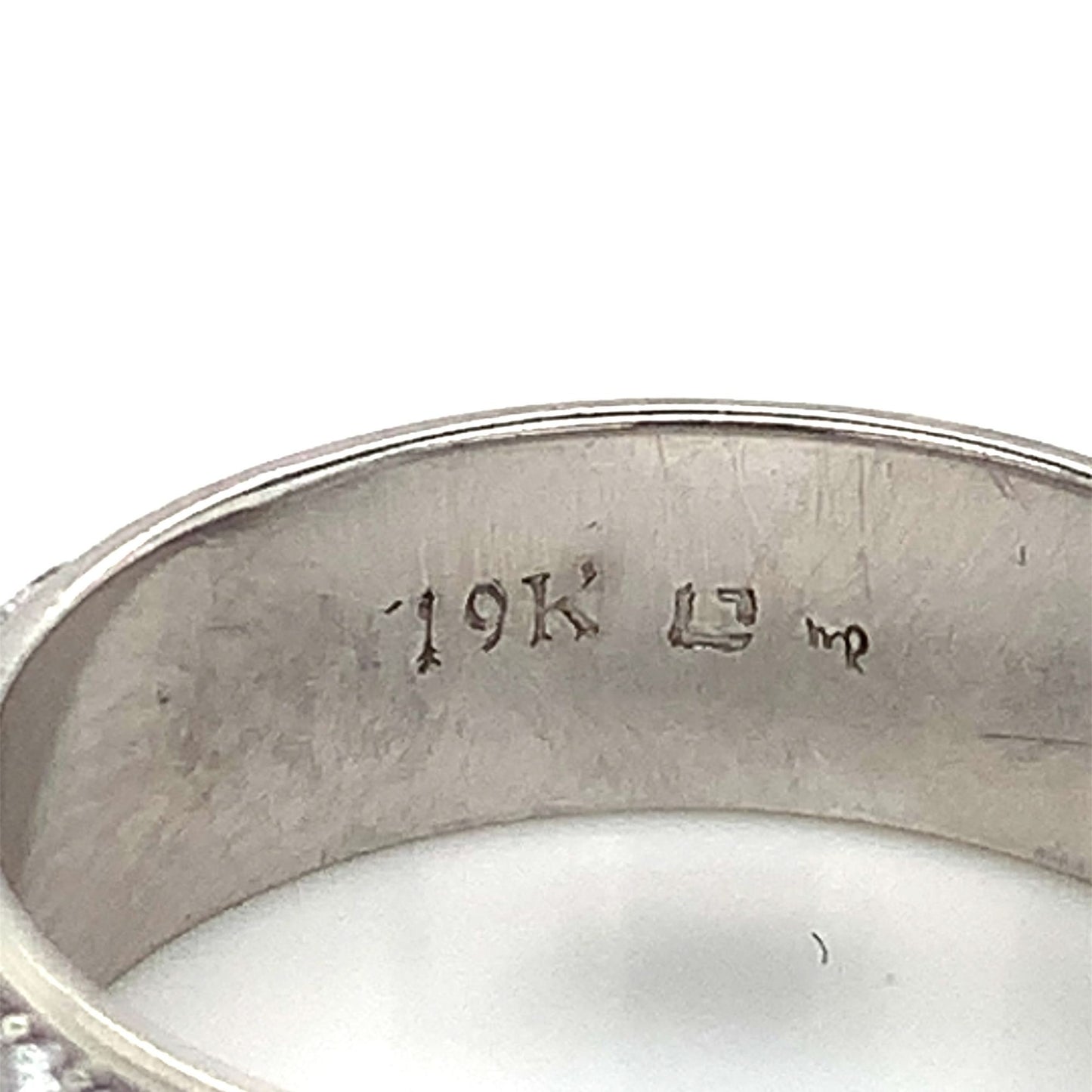 19K White Gold Double Edged Diamond Eternity Band