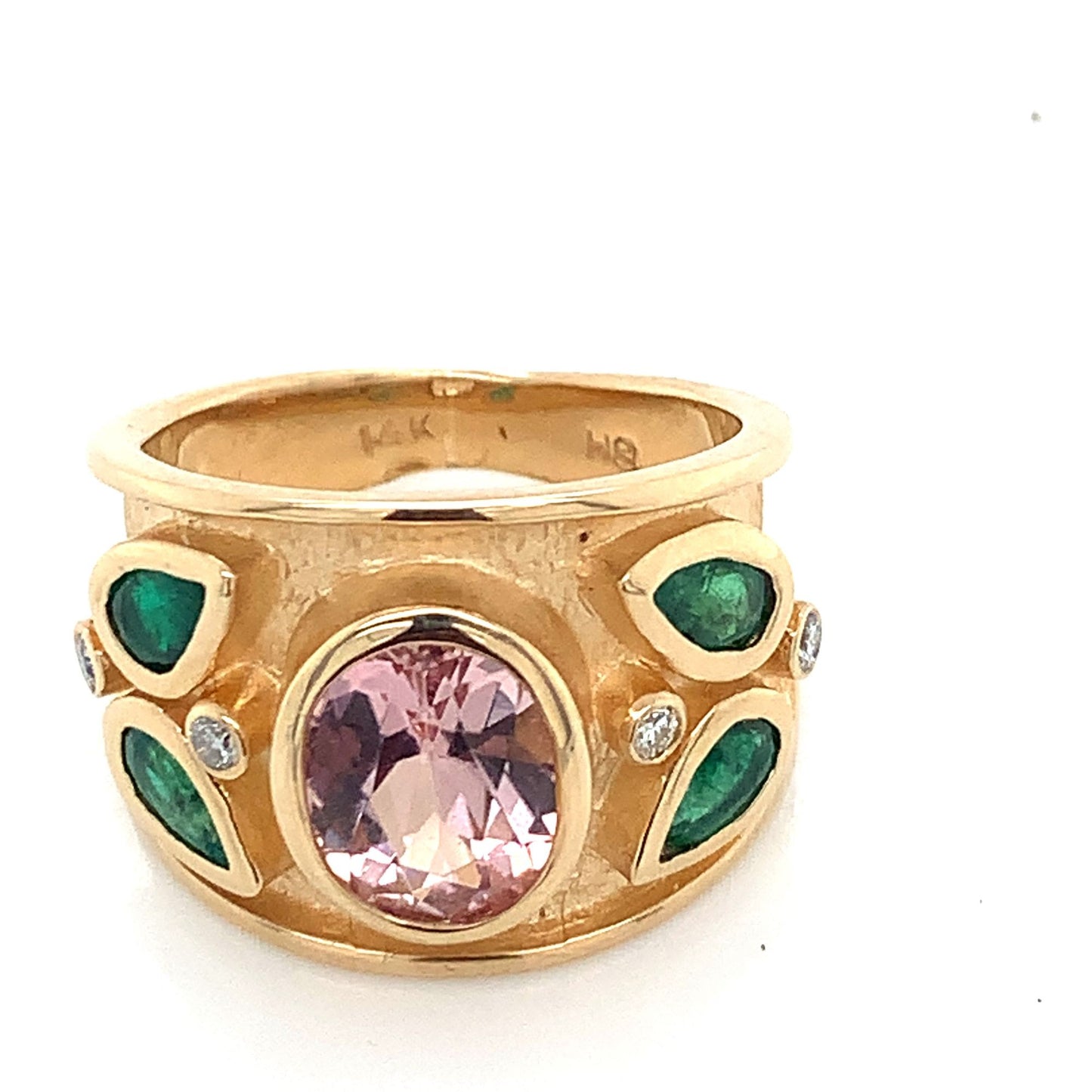 Tourmaline and Emerald Ring