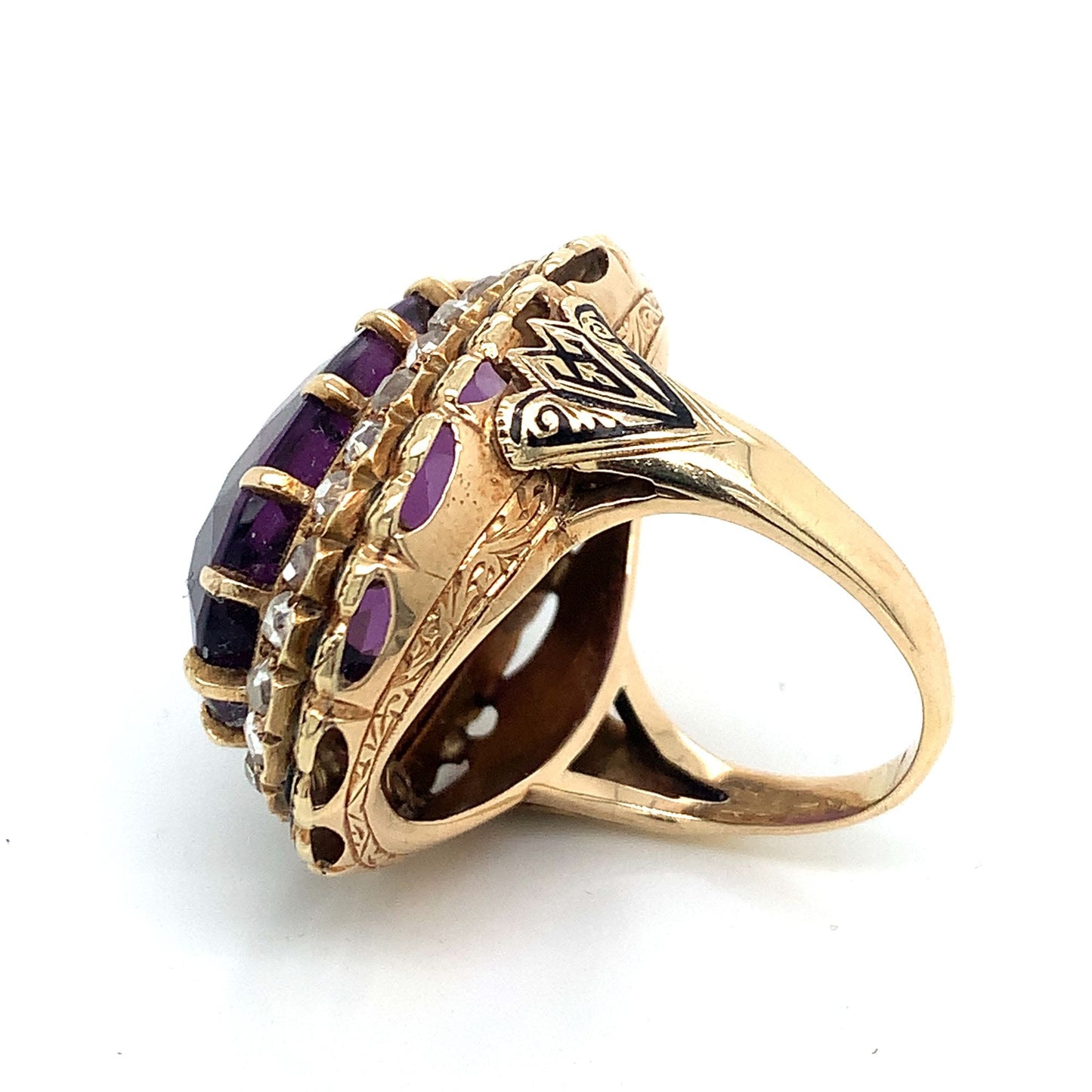 Amethyst and Diamond Ring