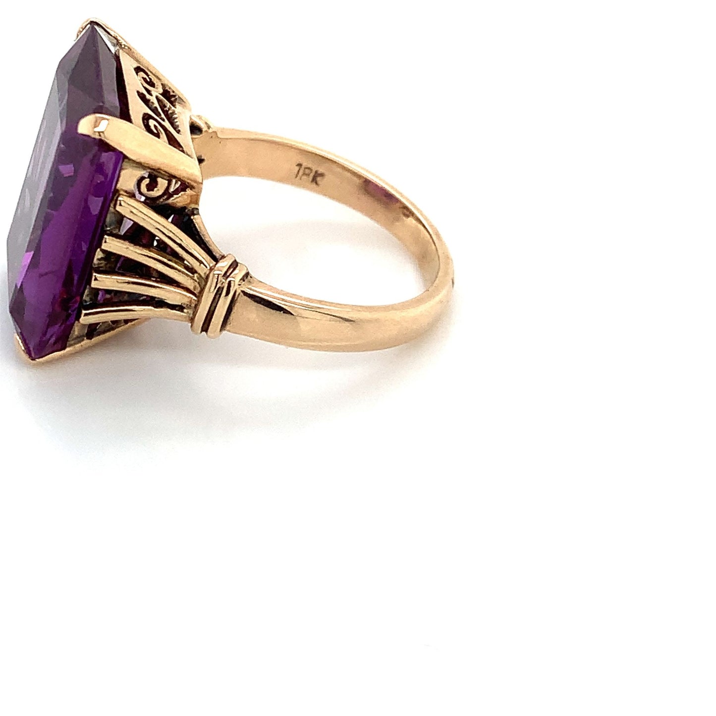 Amethyst Solitaire Ring