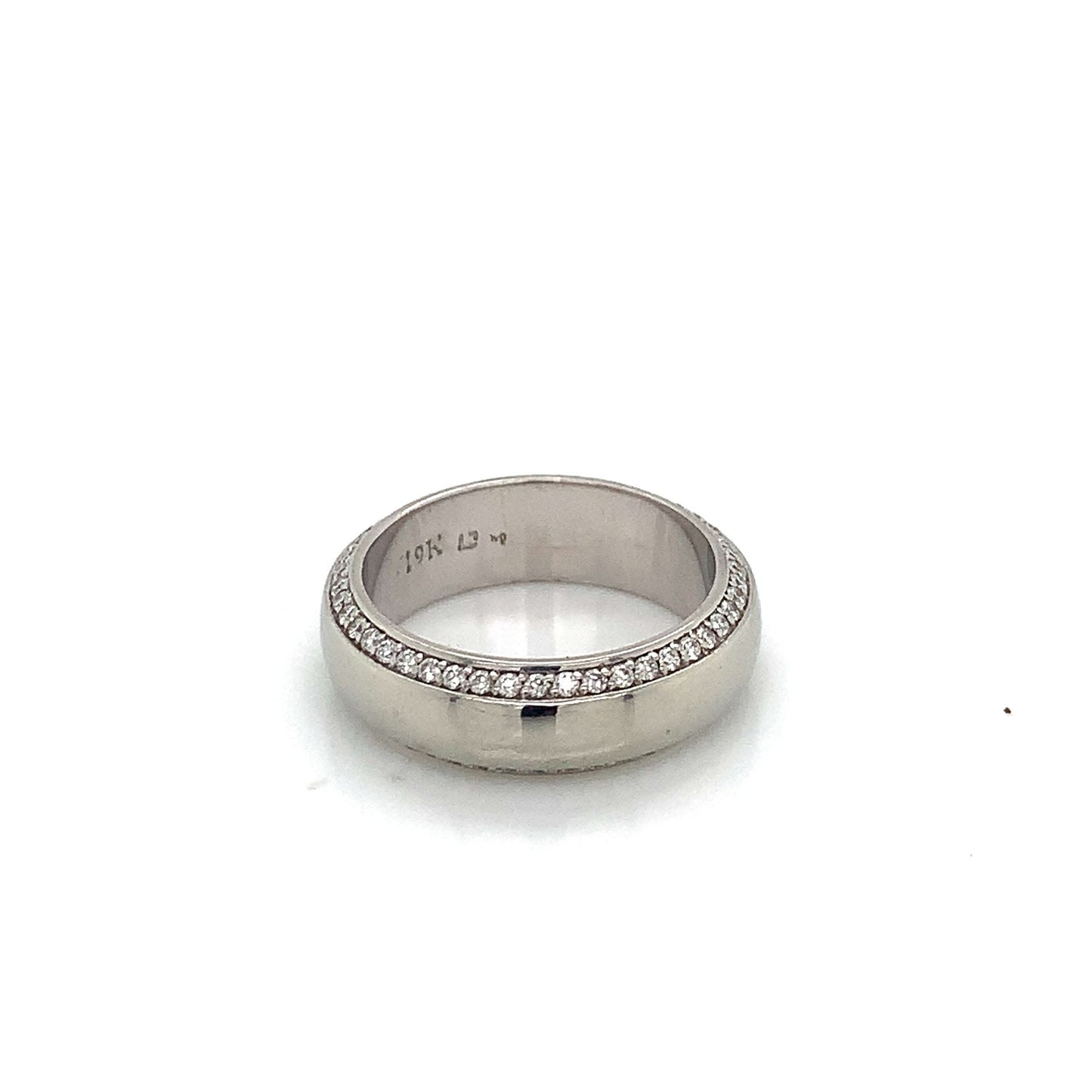 19K White Gold Double Edged Diamond Eternity Band