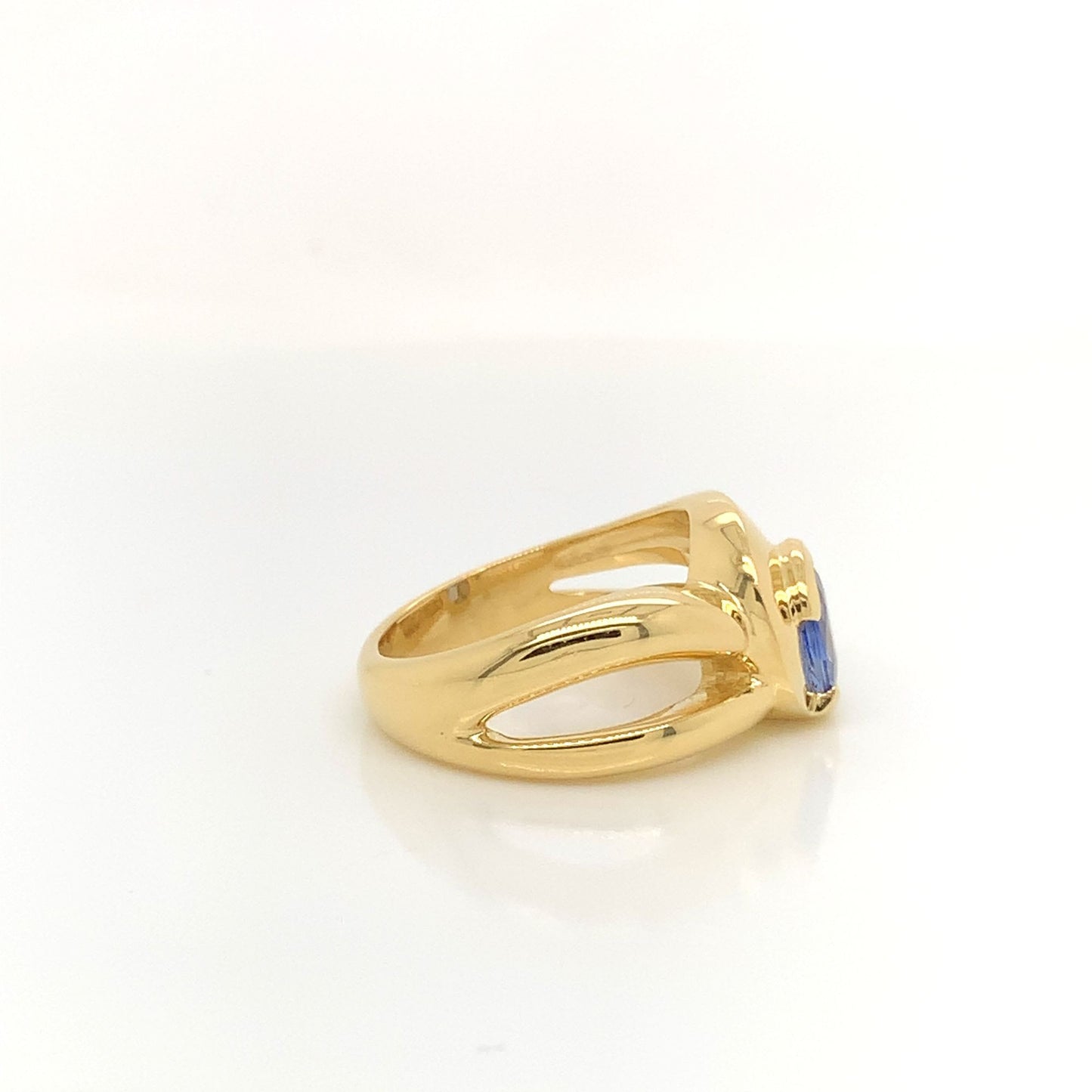 Sapphire Bezel Set Ring