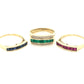 Interchangeable Emerald, Sapphire, and Ruby 3-Ring Set