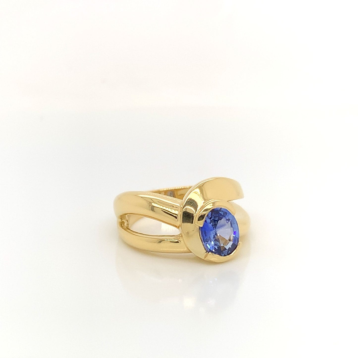 Sapphire Bezel Set Ring